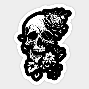 Skull roses Sticker